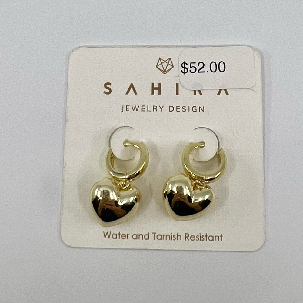 Sahira 18k Gold Filled Amoretta Heart Earrings